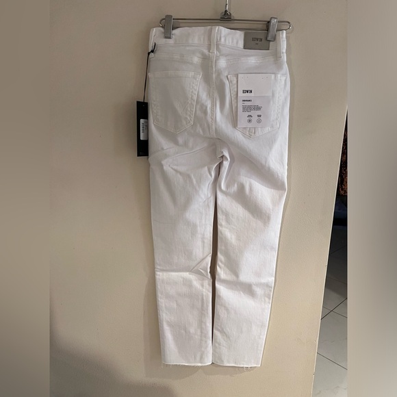 Edwin Bree Mid Rise Straight Crop Jean NWT Size 24 Optic White - Picture 9 of 10